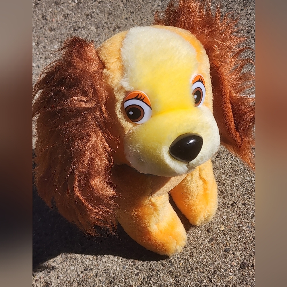 VINTAGE 1985 Disney Lady & The Tramp 'Lady' Stuffed Animal